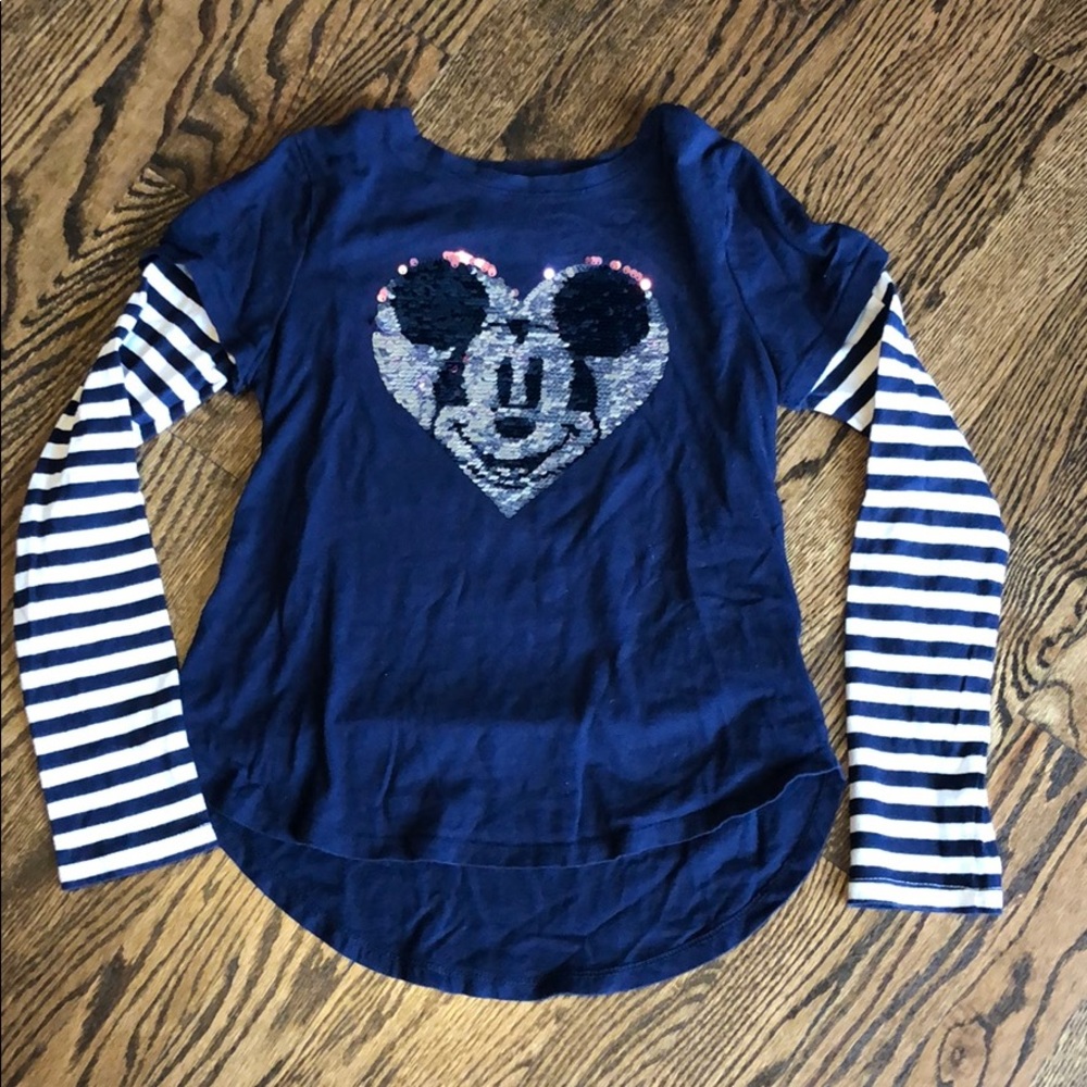Gap kids flippy sequin Mickey Mouse shirt. Sz L